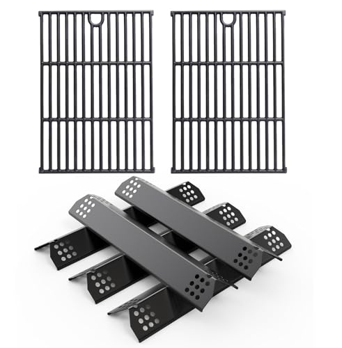 Image of SafBbcue Grill Parts Kit for Nexgrill 720-0925P 720-0925 Replacement Parts 4 Burner, Grill Grates for Nexgrill 5 Burner 720-0925 Cast Iron, Porcelain Steel Grill Heat Plates for Nexgrill 720-0925P