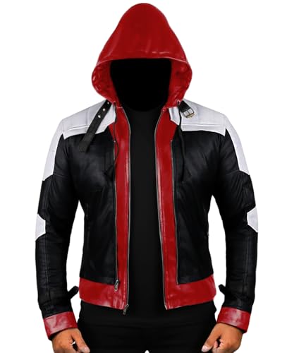 Image of Replica Style Red Hood Men's Faux Leather Jacket