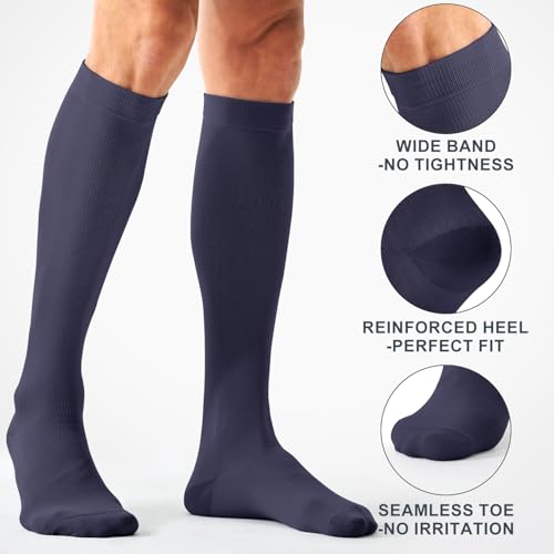 Image of Compression Socks for Women and Men(3 Pairs)15-20mmHg - Best Circulation Support Socks