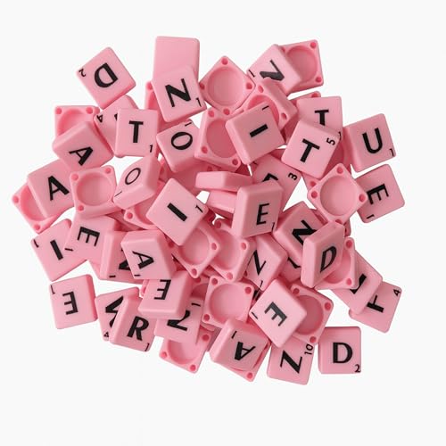 WedDecor 200pcs Plastique Alphabet Lettre Tuiles pour Activités Manuelles, Complet A-Z Et Nombre Imprimé Art & Manuelles,Cadres,Créacollage,DIY Projet,...