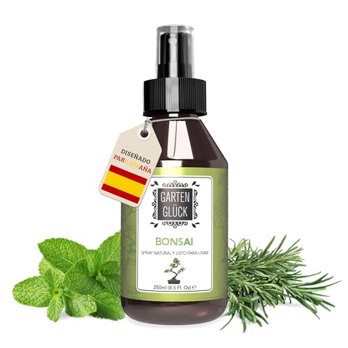 Garten Glück® Abono Bonsai en Spray - Estimula el Crecimiento, Hojas Verdes y Tronco Fuerte - Fertilizante para Bonsai Natural - Ideal para Interior y Exterior - 250ml - Listo para Usar
