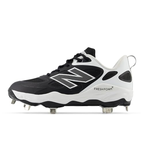New Balance New Balance Women's Fresh Foam X Velo V4 Metal Softball Shoe, Black/White, 12 M