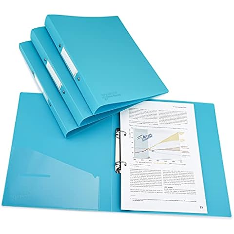 Rapesco 1664 A4 2-Ring Binders with Antibacterial Protection Cover
