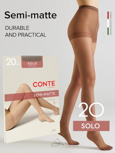 Image of Conte Tights Classic Sheer Semi-Matte Pantyhose Solo 20 Den