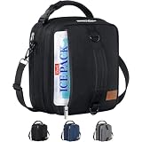 Diseño práctico: La bolsa de almuerzo para hombres cuenta con resistentes cremalleras de doble sentido que se abren ampliamente, permitiendo un fácil acceso a sus alimentos. Además, cuenta con 4 mosquetones, en los que no solo se pueden fijar los tirantes, sino también se pueden colgar otros objetos como llaves u otros artículos, lo que aumenta aún más su versatilidad.