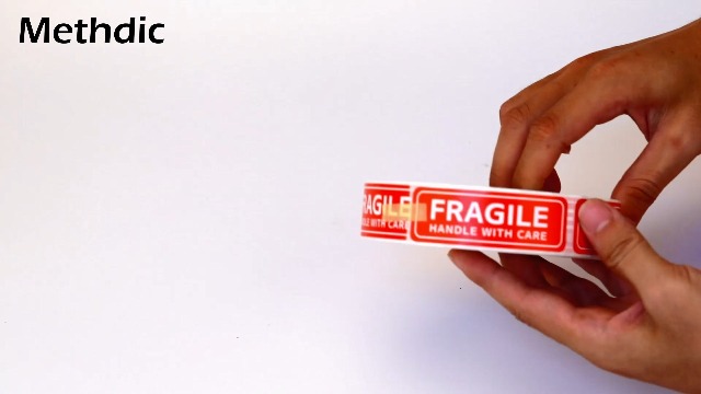 Methdic Fragile Stickers - 1"x 3" Strong Adhesive Fragile Labels 1 Roll/1000 Labels(Handle with Care,Fragile) Stickers for Shipping and Moving