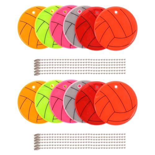 NAMOARLY Llaveros Reflectantes de Voleibol para Mochilas Escolares, Colgantes de Pvc de 6cm para Aumentar la Visibilidad y Seguridad en Ciclismo Nocturno