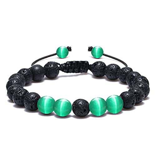 Marre des bijoux trop serrés ? Optez pour ce bracelet tressé réglable 19 cm en pierre 8 mm