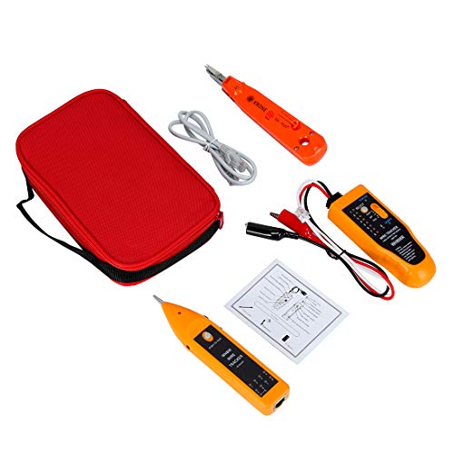 SILIVN Wire Tracker,RJ45 RJ11 Cable Tester Line Finder Multifunction Wire Tracker Toner Ethernet LAN Network Cable Tester for Network Cable Collation, Telephone Line Tester, Continuity Checking