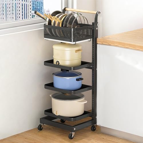 Hdhdhj 4-Tier Metall Rollwagen