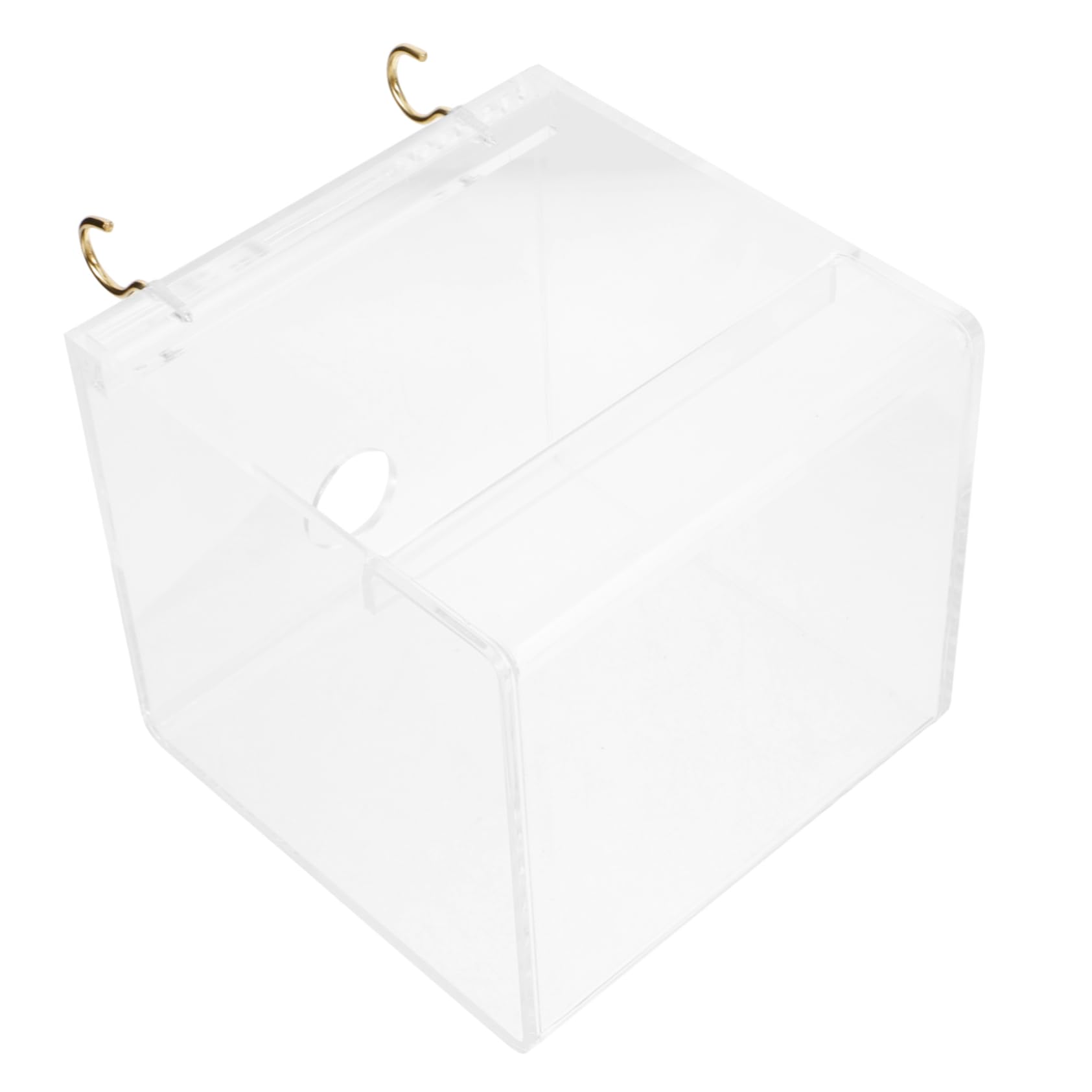 BESPORTBLE 4pezzi Vasca per Bagno per Uccelli Trasparente Box Appeso per Pappagalli e Parrocchetti Facile da Pulire e Resistente Perfetta per Gabbie di Piccole