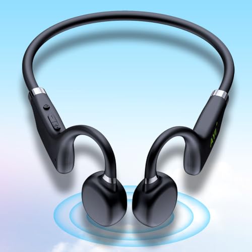 Image of AYI True Bone Conduction Headphones Open Ear Headset Able to be a MP3 Player with Micro Disk Stereo Bluetooth Earphone for Driving Bicycling Running Skiing-X9 Black