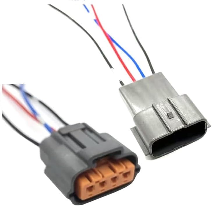 Cars Connectors 4 Pin Auto Ignition Controller Plug Throttle Position Water Proof Connector 6195-0030 with Harness(4p Male,10 Sets)