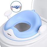 ★MEJOR AYUDANTE PARA HOGAR - Este reductor wc se puede colgar en cualquier lugar de la casa para un fácil almacenamiento. Se mantiene más higiénico con el asiento firme porque no hay grietas en las que puedan alojarse los gérmenes. Además, el protector contra salpicaduras de orina integrado evita que los accidentes lleguen al suelo, más limpio y seguro