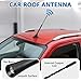 SZSAUTO Car Antenna Replacement, 9 Inch Flexible Rubber Vehicle Roof Mounted Antenna Mast Universal AM FM Car Radio Antennas for Cars Trucks SUVs, with M4 M5 M6 Threaded Adapters