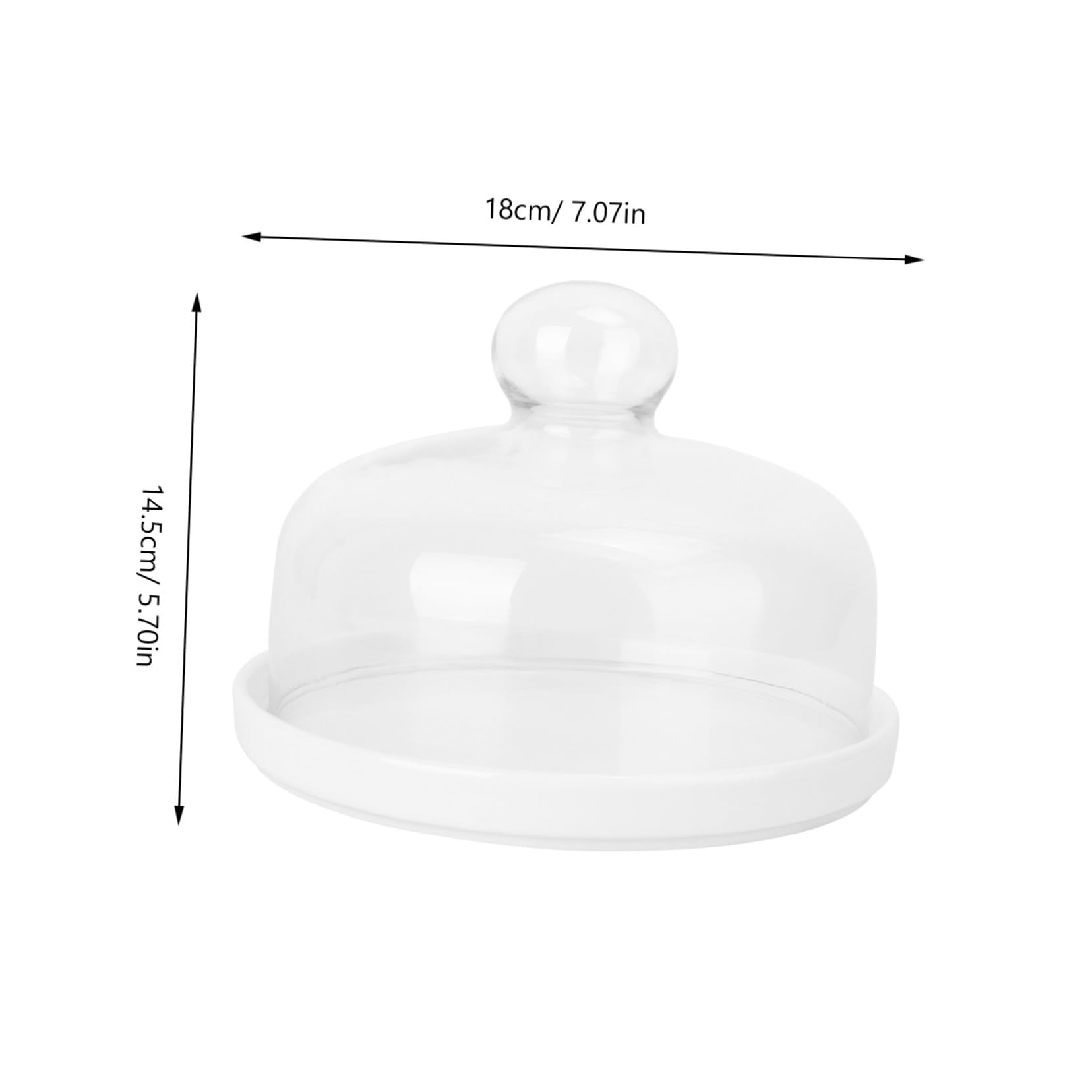 Transparente para Bandeja de Alimentos Tapa Redonda para Pasteles Resistente Cambios Térmicos para Lavavajillas y Refrigerador para Proteger Postres y Snacks