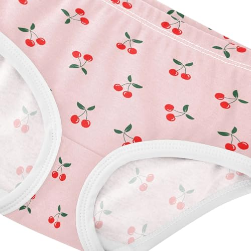 Girls' Underwear Pink Cherry Cotton Stretch Comfort Toddler Panties4