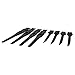 GFDesign Electric Shaver Cleaning Brushes Razor Cleaner Set Nylon Bristles PP Handle - Set of 8 (Black)