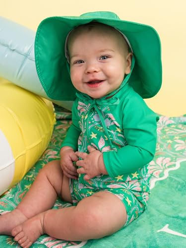 Image of RUGGEDBUTTS Baby /Toddler Boy Swimsuit, One Piece Zipper Rash Guard Sunsuit with UPF 50+ Sun Protection