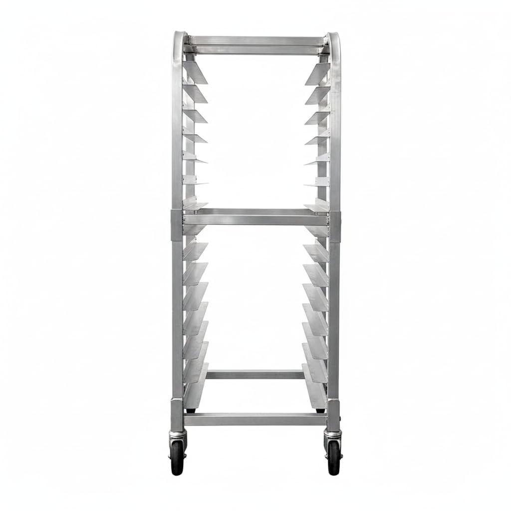 Garvee Carrello in alluminio per panetteria, 15 livelli, con ruote girevoli bloccabili, scaffale mobile per teglie da forno, uso professionale e domestico, 38 x 43 x 102 cm