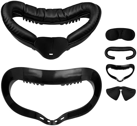 VR Facial Interface for Oculus Quest 2,Removable Facial Interface Bracket,VR Accessories Set with Nose Pad,Foam Face Covers,Lens Cover