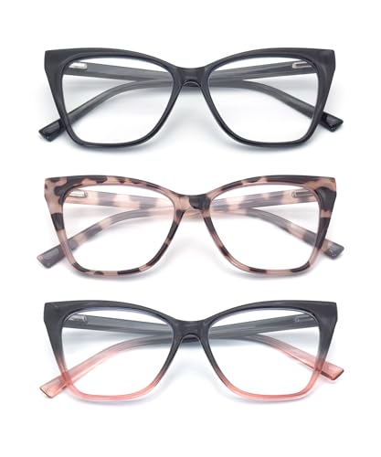 3-Pack Cat-Eye Reading Glasses for Women