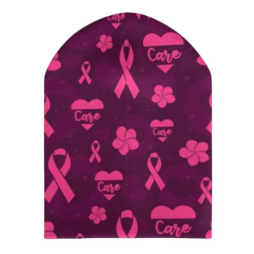 Fight Cancer Awareness Month Ribbons Kids Beanie Hat for for Girls Boys Children Cap Winter Knitted Chemo Cancer Headwear Accessories Gifts Decoration Black3