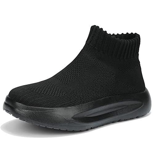 Boys and Girls Black Fashion Casual Sports Walking Shoes Breathable Running Sneakers(Toddler/Little Kid/Big Kid)