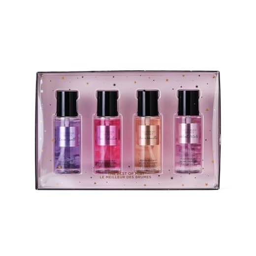 Victoria's Secret Fragrance Mist Collection 4 Piece Mini Gift Set, Assorted Scents