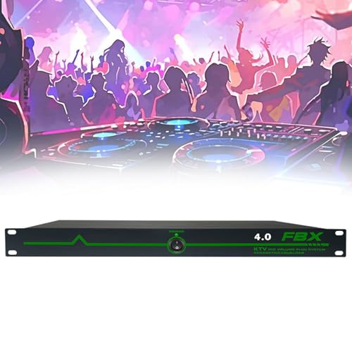 Supresor de retroalimentación, procesador de audio antiultrasonido para micrófono, para escenario, conferencias, karaoke y desplazamiento de frecuencia, verde, 4 entradas y 4 salidas miniatura 1