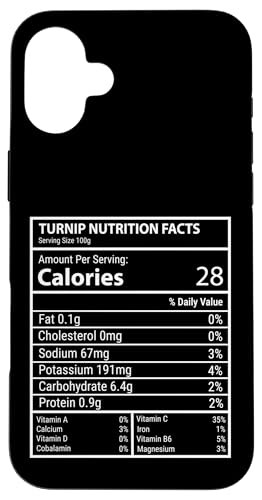 Valeur nutritive du navet - Conception de Tableau Alimentaire informatif Coque pour iPhone 16 Plus