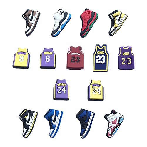 15 Pcs Basketball Shoes Charm For Croc Charms, Shoe Decoration Charms, Clog Pins Accessories Bracelet Wristband Decoration For Basketball Fans, Boys Girls And Adults #TOP10