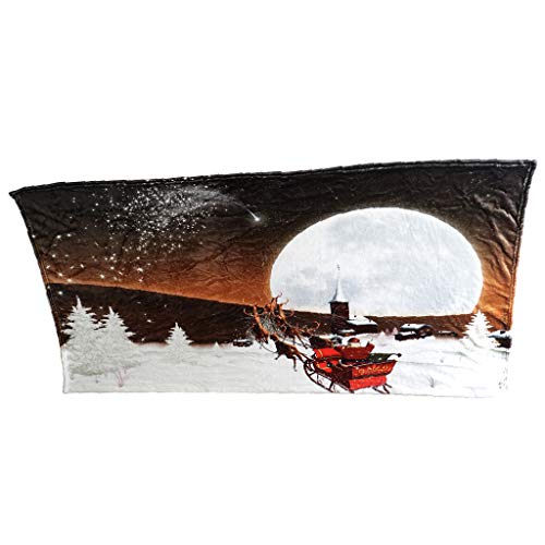 Cobertores de sofá e cama LOVIVER 3D Christmas Luxurious Throws de lã macia 80 x 150 cm, 4#