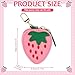 Strawberry Keychain, Pink And Cute Strawberry Coin Purse, Fashionable And Trendy Fruit Bag Charm, Suitable for Traveling, Going to Work
