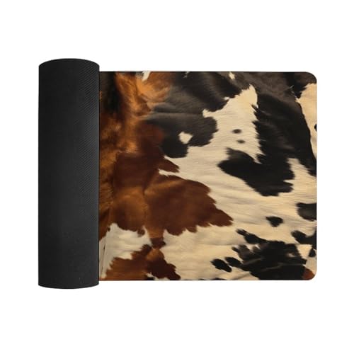 Alfombrilla para escritorio de caucho estilo piel vaca miniatura 3