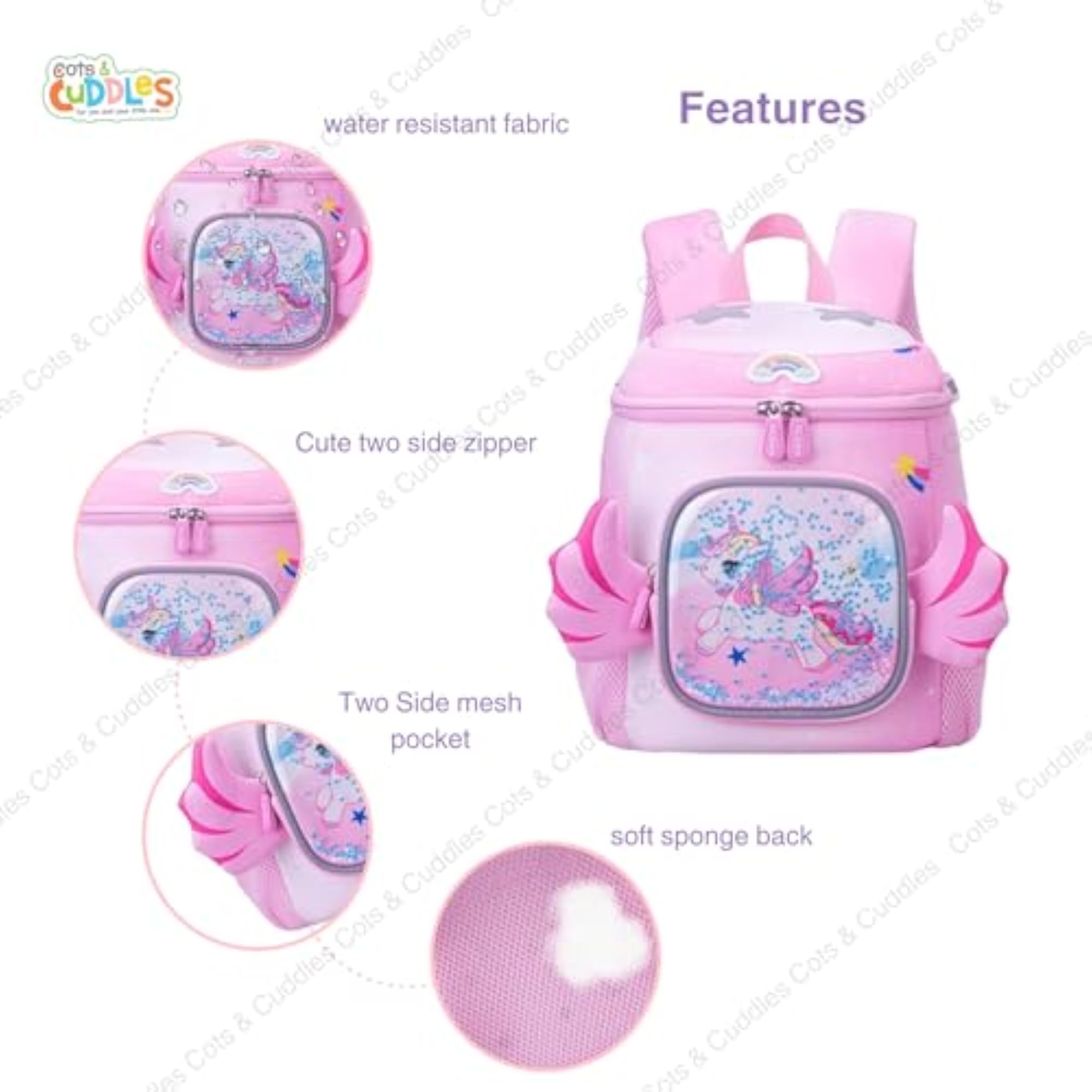 3D Cute Design Large Capacity Dual Zipper Backpack