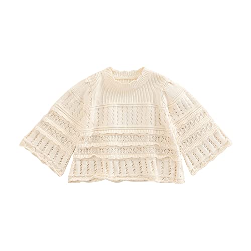 Beautooly Toddler Baby Girl Cute Crochet Knit Sweater Dress Autumn Winter Warm Outwear (Baby Sweater,18-24 Months) #TOP6