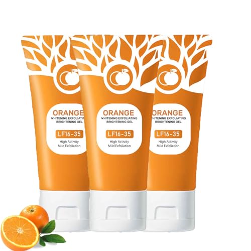 Orange Enzyme Exfoliating Gel,Gel esfoliante arancione per il viso,Gel Peeling Bio Viso E Corpo,Per una pulizia profonda dei pori (3 pc, 100 g)