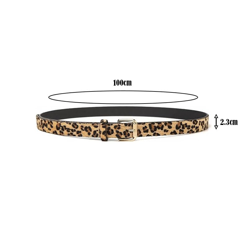 Women's Faux Leather Chic Belts for Jeans Fashion Leopard Snakeskin Print Ladies' Belt Solid Color2