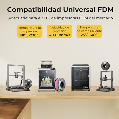 Miniatura 6 de Creality Filamento Pla 1.75mm 1kg, Filamento Para Impresora 3d Precisión Dimensional - 0.02mm, Carrete Filamento 3d, Para Mayoría Impresoras 3d