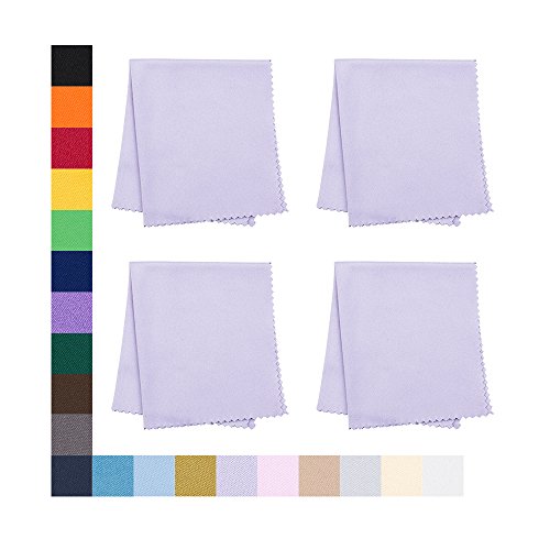 Eyeglass Cleaner Microfiber Cloth - Glasses Cleaner for All Gentle Surfaces, Touchscreens, Smartphones, Camera Lenses, LCD & HD Screens -Lavendar, 4 Pack- by OptiPlix