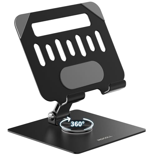 MOCOLL iPad Stand for Desk, Tablet Stand with 360° Rotating,Metal iPad Holder,Fully Adjustable Foldable,Non-Slip Stable base Compatible with iPad Pro/iPad Air/iPad Mini/PS/Kindle/Switch 4-15 MOCOLL iPad Stand for Desk, Tablet Stand with 360° Rotating,Metal iPad Holder,Fully Adjustable Foldable,Non-Slip Stable base Compatible with iPad Pro/iPad Air/iPad Mini/PS/Kindle/Switch 4-15