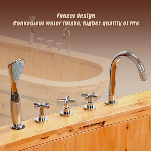 Naturholz-Badewanne mit Wasserhahn-Set – freistehende Badewanne für Erwachsene und Kinder, Outdoor-Bank und Wasserschaufel inklusive, familienfreundliches Design – Bild 5