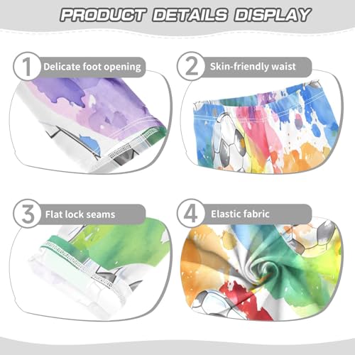 Bolaz Toddler Girls Leggings Printed Yoga Pants Leggings Soccer Watercol for Kids3