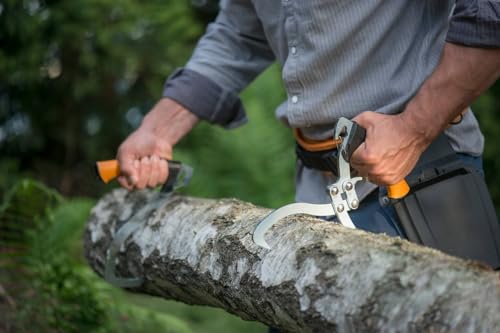 Foto von Fiskars Hebehaken zur Holzbearbeitung, Inklusive Köcher, Schwarz/Orange, WoodXpert, 1003624