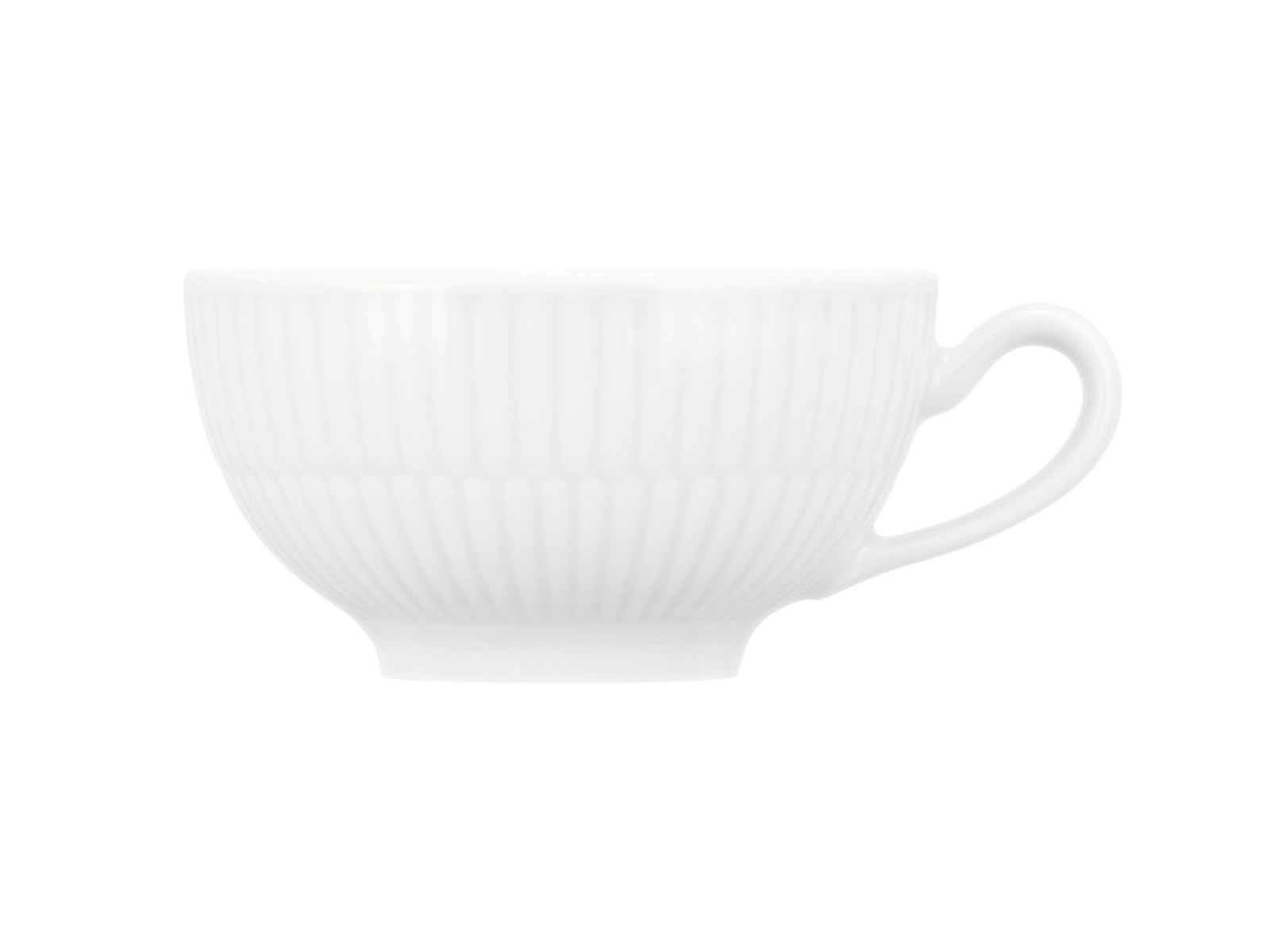 Seltmann Weiden Amina Teetasse, 220 ml, Große Teeobertasse mit dezentem Reliefmuster, Spülmaschinen- und Mikrowellenfest, Porzellan, Weiß