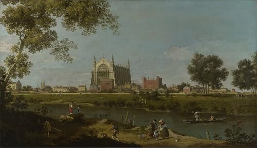 Tableau d'art mural Eton College par Antonio Canal, édition vintage de prestige 60x90cm