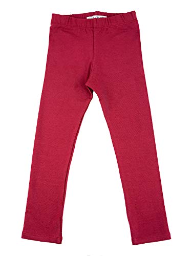 Vivian's Fashions Long Leggings - Baby Girls, Cotton (Burgundy, 18 Months)