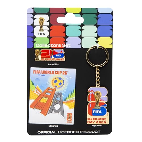 Image of FIFA World Cup Host City Collector's Set - Includes Lapel Pin, Keychain & Magnet - Celebrates Your Favorite Host City