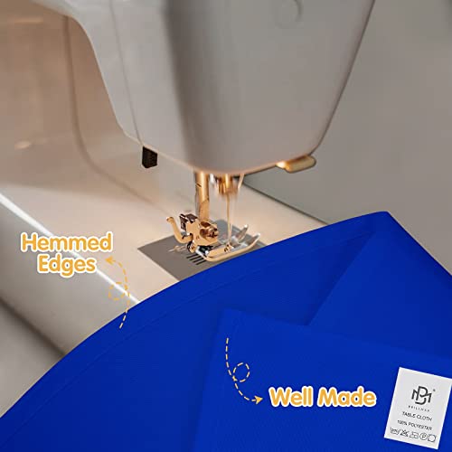 Image of BRILLMAX 6 Pack Royal Blue Tablecloths 60 x 102 Inch for 6ft Rectangle Tables - 150 GSM Polyester Fabric, 15 inch Standard Drop, Water, Stain & Wrinkle Resistant Cloth Cover for Wedding Dining Buffet